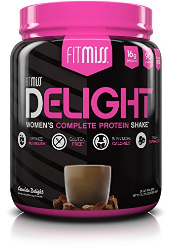 Book Cover FitMiss Delight Protein Powder, Healthy Nutritional Shake for Women, Whey Protein, Fruits, Vegetables and Digestive Enzymes, Support Weight Loss and Lean Muscle Mass, Chocolate, 1.2-Pound