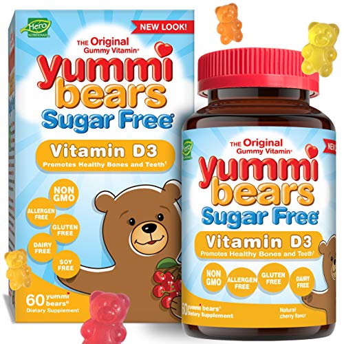 Book Cover Yummi Bears Sugar Free Vitamin D3 Gummy Vitamin Supplement for Kids, 60 Gummies