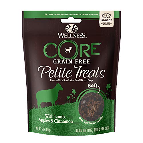 WELLPET 76344890775 Wellness Petite Soft Mini Lamb/Apple/Cinnamon Treats for Dogs, 6 oz