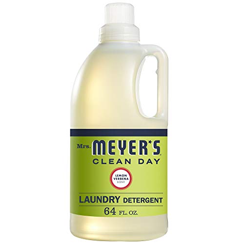 Book Cover Mrs. Meyer's Clean Day Liquid Laundry Detergent, Cruelty Free and Biodegradable Formula Infused with Essential Oils, Lemon Verbena Scent, 64 oz (64 Loads)