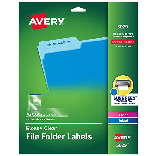 Avery Clear Top Tab Filing Labels