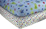 Little Bedding by NoJo Monster Babies - 2 Count Crib Sheet Set