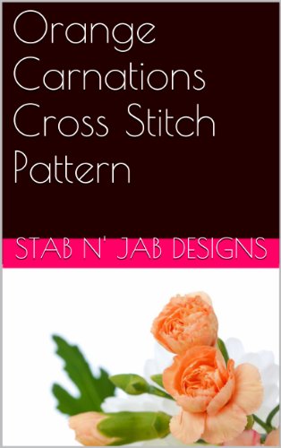 Orange Carnations Cross Stitch Pattern