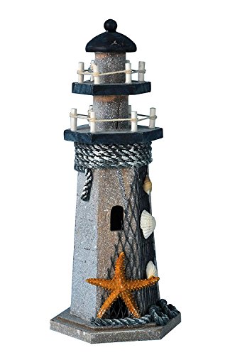 Starfish Wooden Lighthouse 10" High Nautical Themed Rooms Lighthouse Home Decor