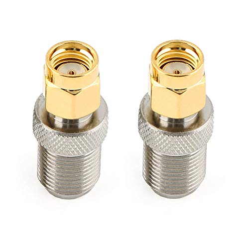 DHT Electronics 2PCS RF coaxial Coax Adapter RP-SMA Male to F Female