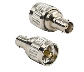 DHT Electronics 2 pcs RF Coaxial Coax Adaptateur BNC Femelle vers UHF Male Pl-259 PL259