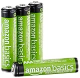 Amazon Basics AAA Rechargeable Batteries, Pre-charged - Pack of 4 (Appearance may vary)