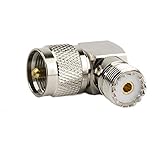 DHT Electronics RF Coaxial Coax Adapter UHF mâle PL259 vers Femelle So239 Angle Droit