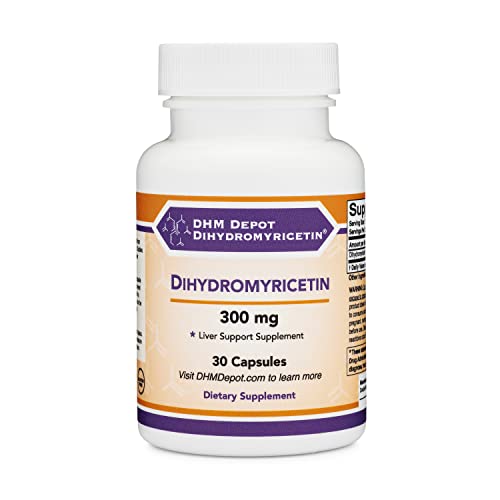 Dihydromyricetin (DHM) (Hovenia Dulcis Extract) Alcohol Consumption Support Supplement (Naturally Obtained from The Oriental Raisin Tree) 30 Capsules 300mg