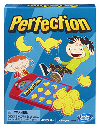 Book Cover Hasbro Gaming Perfection Popping Shapes and Pieces Game for Kids Ages 4 and Up