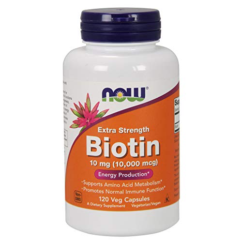 Book Cover Now Supplements, Biotin 10 mg (10,000 mcg), 120 Veg Capsules