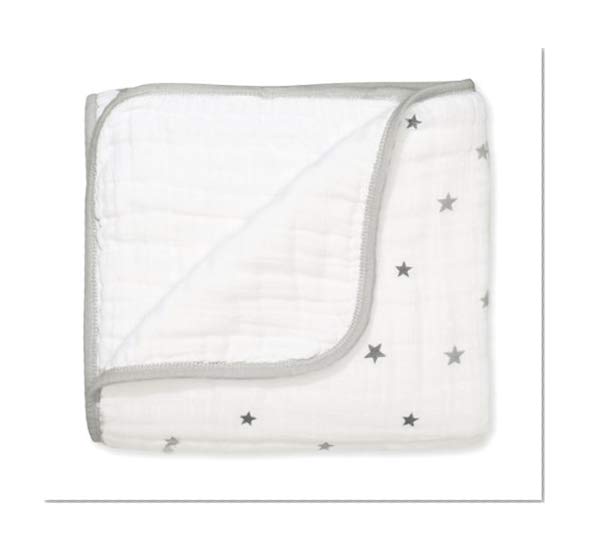 aden + anais Couverture de rêve, 4 Couches 100% coton mousseline, 120cm X 120cm, scintillement