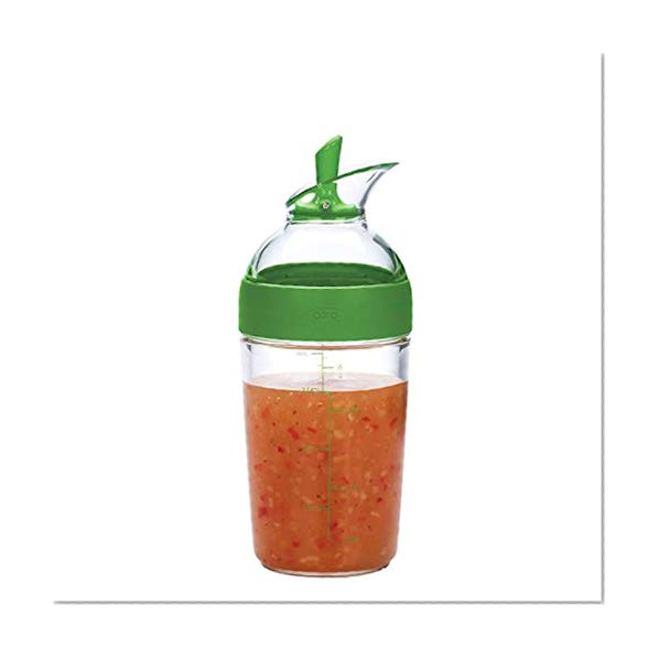 Oxo 1176800MLNYK Agitateur de Vinaigrette Petit Vert, Acier Inoxydable, 7,62 x 10,8 x 24,13 cm