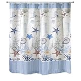 Avanti Linens - Fabric Shower Curtain, Nautical Bathroom Decor (Antigua Collection, 72")