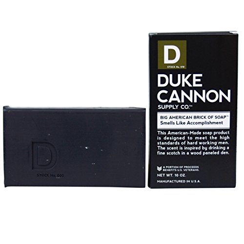Duke Cannon Men’s Soap Brick - 10oz. Big American Brick Of Soap - Smells Like Accomplishment, Black (DUK-10-ACCOMPLISHMENT)