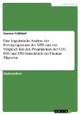 Eine linguistische Analyse des Parteiprogramms der NPD und ein Vergleich mit den Programmen der CDU, PDS und SPD hinsichtlich des Themas Migration (German Edition)