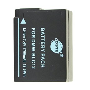 DSTE 2-Pack Rechange Batterie pour Panasonic DMW-BLC12 Lumix DMC-G5 DMC-G6 DMC-G7 DMC-GH2 DMC-FZ200 DMC-FZ200GK DMC-FZ1000 V-LUX4 Leica Q