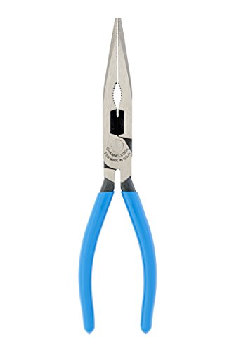 Channellock E318 8-Inch Long Nose Plier, Blue, Stainless, 8-Inch Combination