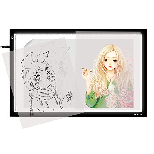 Book Cover Huion A2 26.77 Inches Large Thin Light Box Drawing Light Board Tracing Light pad with Adjustable Brightness for Artcraft, Animation, Sketching, Tattoo Transferring