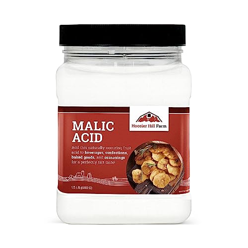 Book Cover Food Grade Malic Acid by Hoosier Hill Farm, 1.5 Pound (Pack of 1)