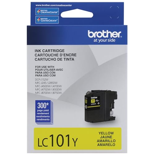 Brother Printer LC101Y Yellow Ink Cartridge