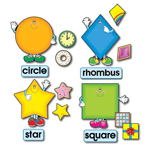 Carson Dellosa Education Dellosa 3273 Shapes Bulletin Board Set, 6.75" x 16" Largest Shape, Multi