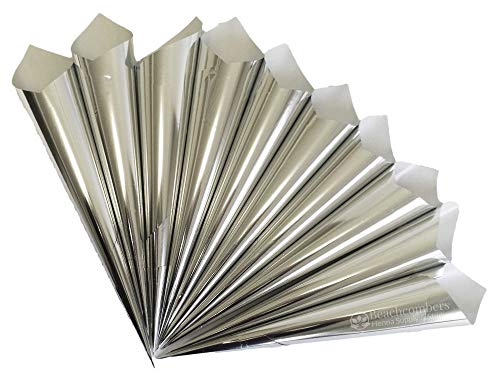 Empty Hand Rolled Mylar Cellophane Cones Applicator Dispenser for Henna Cake Decorating Art Craft 10 Pack