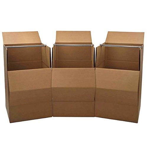Book Cover Wardrobe Moving Box, 3-Pack