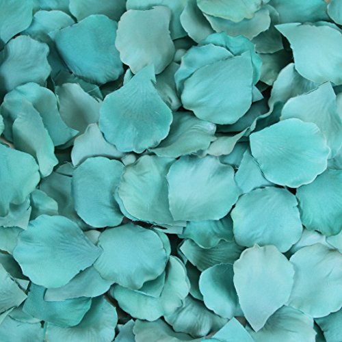 Koyal Wholesale 200-Pack Silk Rose Petals, Diamond Blue