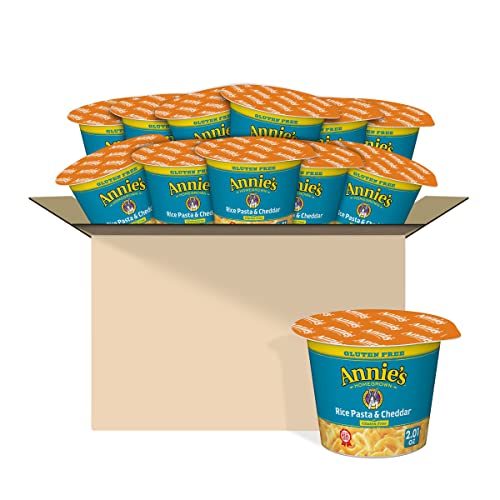 Book Cover Annie's Rice Pasta and Cheddar Macaroni and Cheese, Gluten Free, 2.01 oz (Pack of 12)
