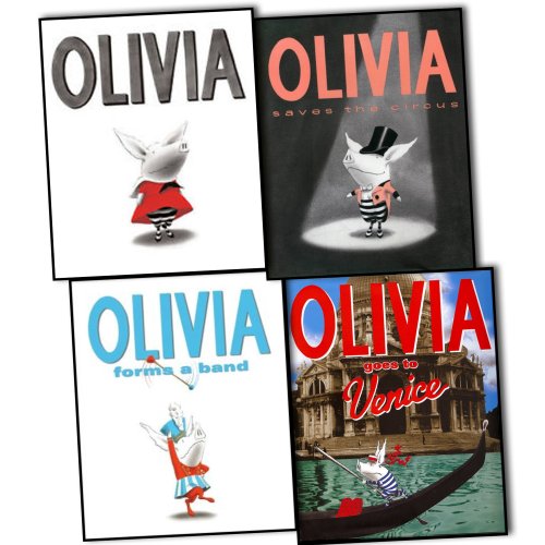 Ian Falconer Olivia 4 Books Collection Pack Set RRP: Ã‚Â£34.96 (Olivia Goes to Venice(Hardback), Olivia Saves the Circus, Olivia Forms a Band, Olivia [Book + CD])