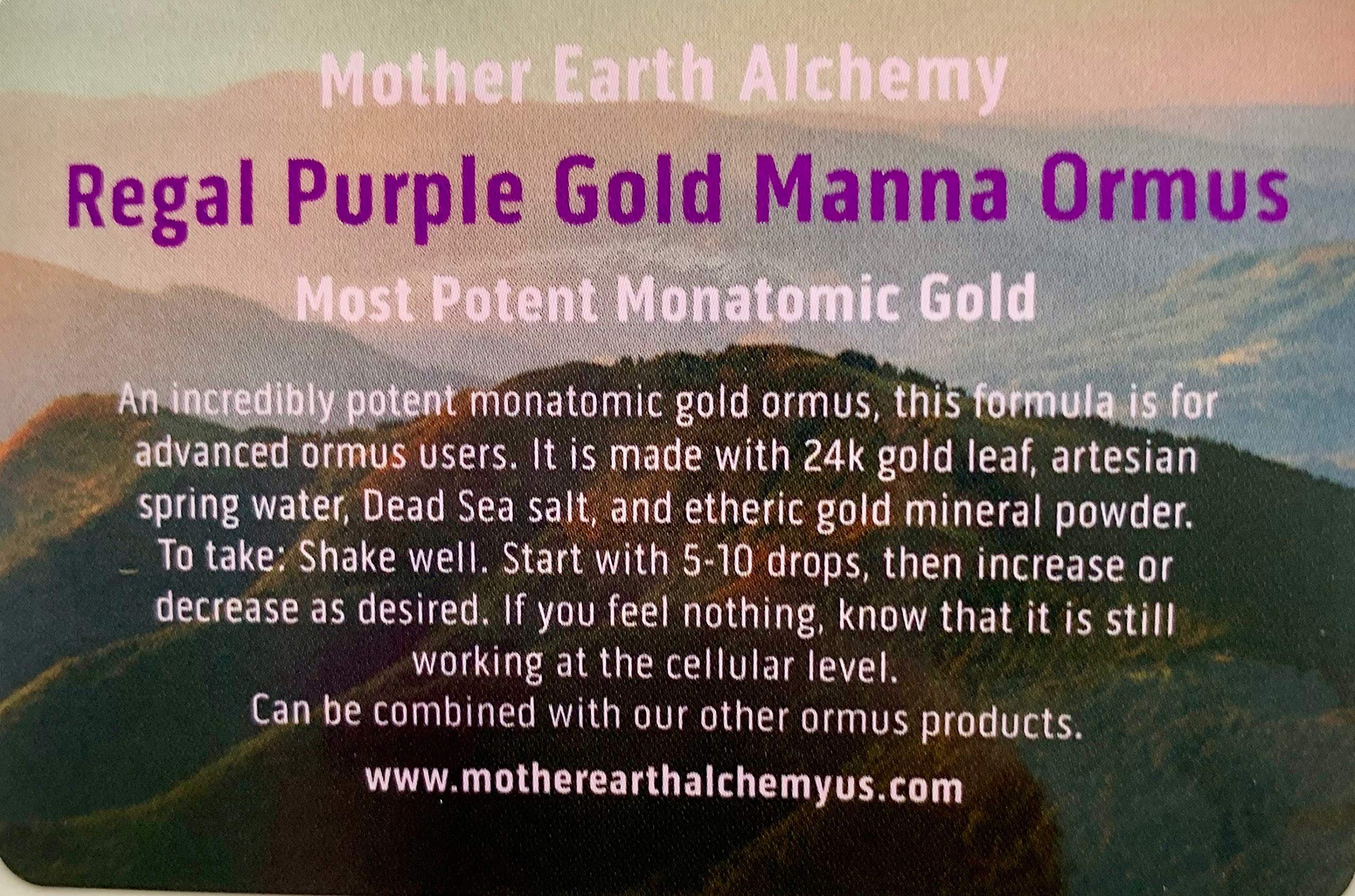 Regal Purple Gold Manna Ormus - 1oz - Mother Earth Alchemy