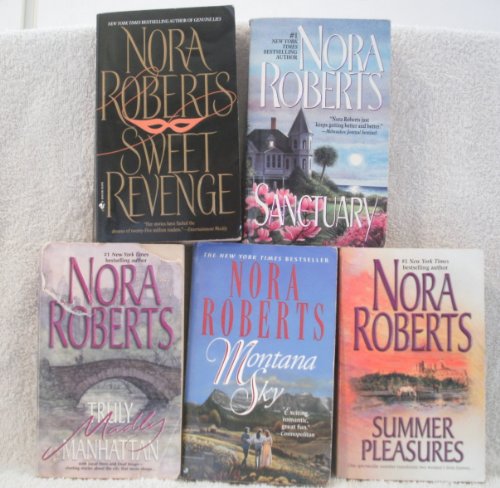 Set 5 Nora Roberts Sweet Revenge, Summer Pleasures, Sanctuary, Montana Sky, Truly Madly Manhattan