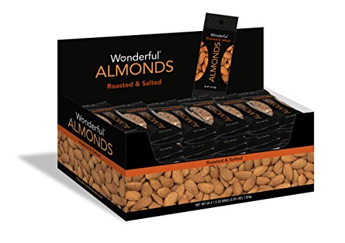 Wonderful Almonds, Roasted and Salted, 1.5 Ounce Bags (Pack of 24)