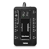 CyberPower EC750G Ecologic Battery Backup & Surge Protector UPS System, 750VA/450W, 12 Outlets, ECO Mode, Compact Uninterruptible Power Supply, Black