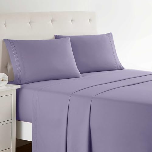 Clara Clark 4 Piece Sheet Set Deep Pocket Brushed Microfiber 1800 Bedding Hypoallergenic, Wrinkle, Fade & Stain Resistant