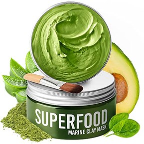 Clay Mask by Plantifique 100% Vegan with Avocado & Superfoods - Dermatologist Tested, Hydrating Dead Sea Mud Mask - Face Mask - Face Masks Skincare - 100ml/3.4 Oz Face Mask Skin Care for Acne