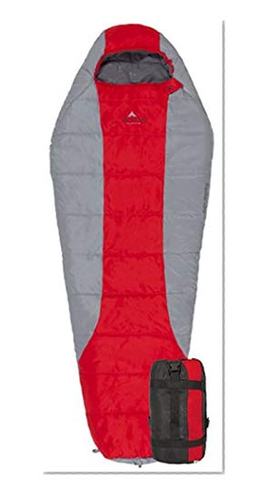 Teton Sports Tracker Ultralight Mummy Sleeping Bag; Lightweight Backpacking Sleeping Bag for Hiking and Camping Outdoors; All Season Mummy Bag; Sleep Comfortably Anywhere; Red/Grey