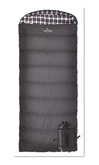 Teton Sports Fahrenheit XXL 0F Sleeping Bag; TETON Sleeping Bag Great for Cold Weather Camping; Lightweight Sleeping Bag; Hiking, Camping; Grey, Right Zip