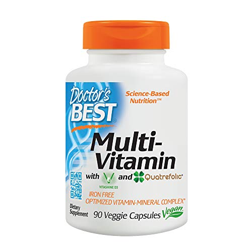 Book Cover Doctor's Best Multi-Vitamin, Vegan, Gluten Free, 90 Veggie Caps