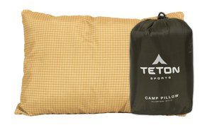 Teton Sports Camp Pillow Perfect for Anytime You Travel; Camping, Backpacking, Airplanes, and Road Trips; Comfortable Pillow for Neck and Lumbar Support; You Can Take It Anywhere; Washable; Green