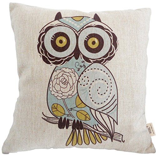 Book Cover HOSL Pack Geometry Series Home Decoration Throw Pillow Cover Cushion Case Pillow Sham for Sofa (1, Owl)