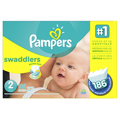 Book Cover Pampers Swaddlers Diapers Size 2 186 Count (Packaging May Vary)