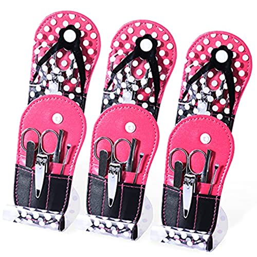 Polka Dot Flip Flop Design Manicure Kit (Set of 6 Kits) by Fashioncraft