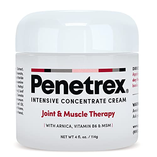 Penetrex Joint & Muscle Therapy – 4oz Cream – Intensive Concentrate for Joint and Muscle Recovery, Premium Formula with Arnica, Vitamin B6 and MSM Provides Relief for Back, Neck, Hands, Feet