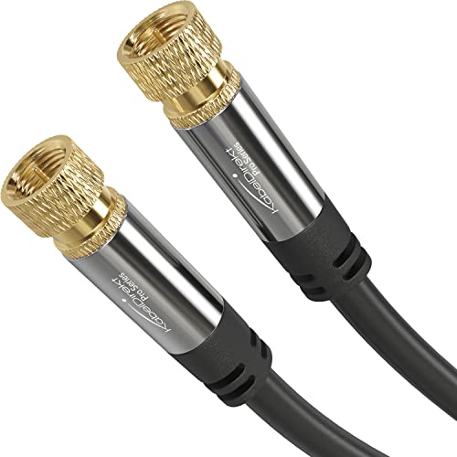 KabelDirekt Digital Coaxial Audio Video Cable (6ft) Satellite Cable Connectors - Coax Male F Connector Pin - Coax Cables for Satellite Television - PRO Series