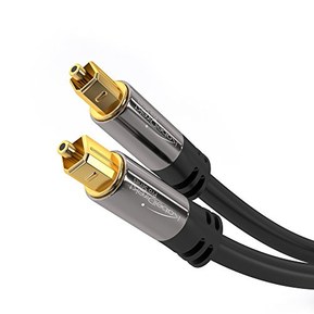 KabelDirekt Optical Digital Audio Cable (10 Feet) Home Theater Fiber Optic Toslink Male to Male Gold Plated Optical Cables Best For Playstation & Xbox - Pro Series