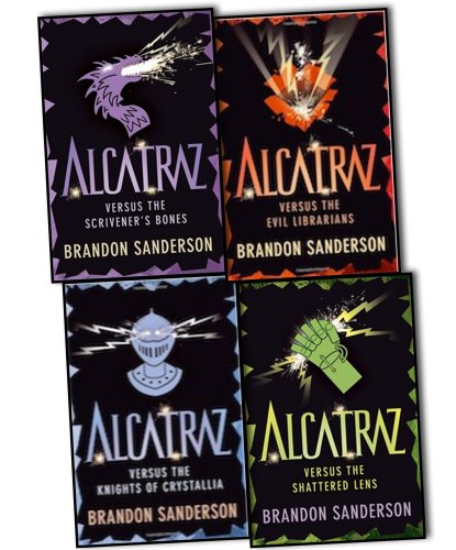Brandon Sanderson Alcatraz 4 Books Collection Pack Set RRP: Ã‚Â£27.96 (Alcatraz versus the Knights of Crystallia, Alcatraz versus the Scrivener's Bones, Alcatraz versus the Evil Librarians, Alcatraz versus the Shattered Lens)