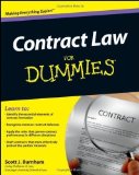 Contract Law For Dummies by Scott J. Burnham (Dec 6 2011)