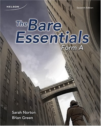 The Bare Essentials: Form A by Sarah Norton (Jun 2 2009)